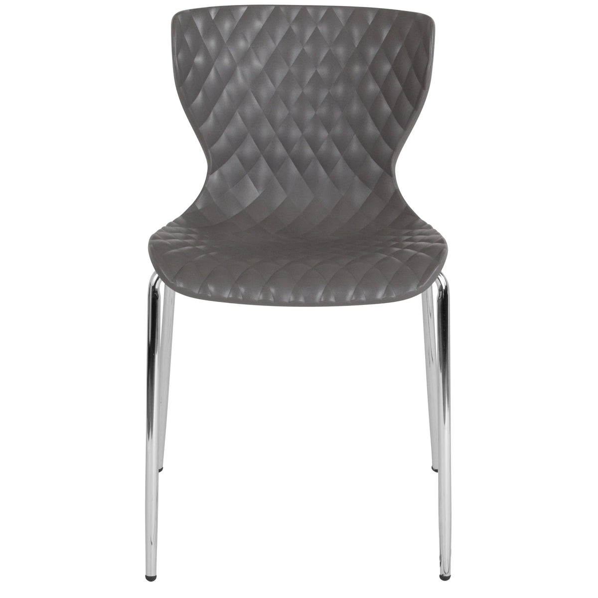 BizChair 4 Pack Contemporary Design Orange Plastic Stack Chair