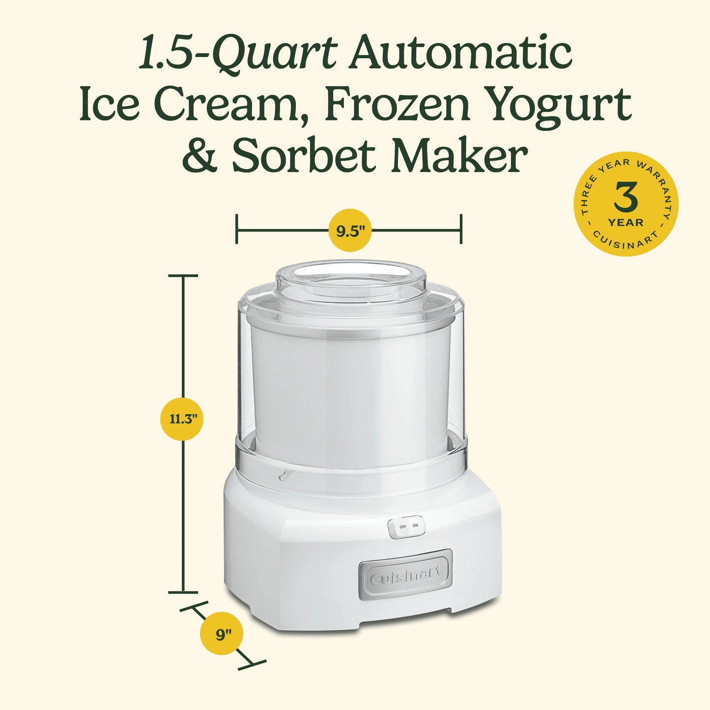 Cuisinart Ice Cream/Yogurt Makers Frozen Yogurt �C Ice Cream & Sorbet Maker