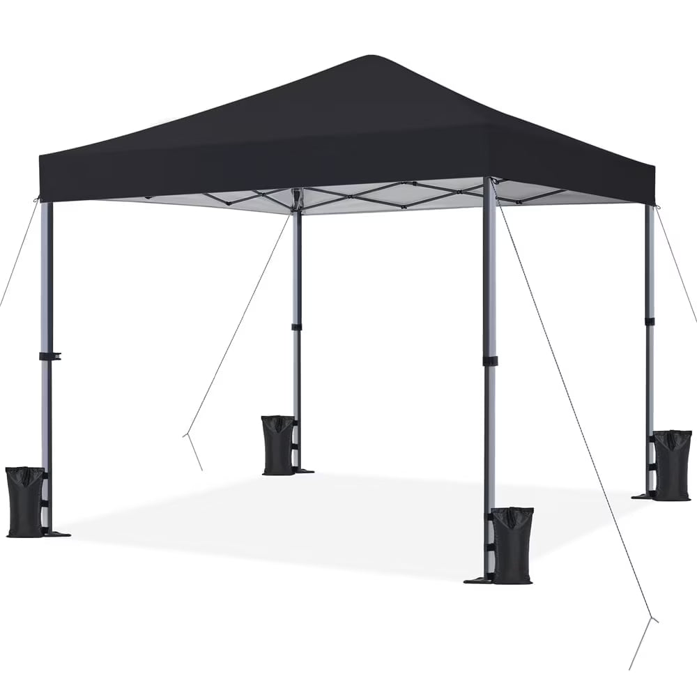 Topeakmart 12x12ft Commercial Pop-up Canopy Tent with Adjustable Height for Outdoor, White