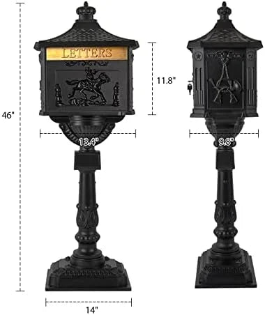 Mailbox Cast Aluminum Bronze Mail Box Postal Box Security Heavy Duty New