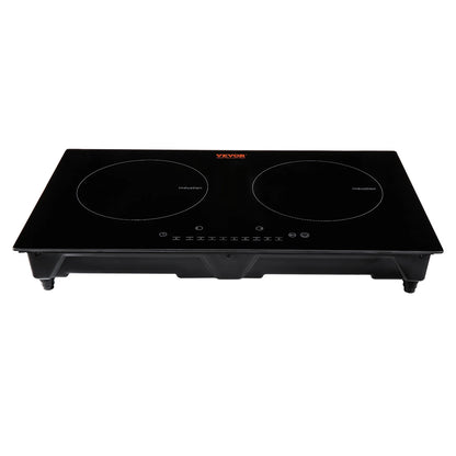 BENTISM 24 inch Electric Cooktop 2 Burners Ceramic Glass Stove Top Touch Control