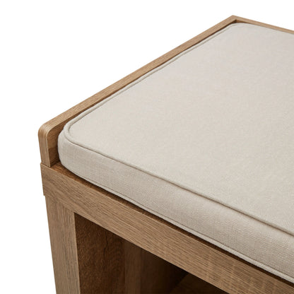 Better Homes & Gardens 4-Cube Shoe Storage 58.39" Bench, Weathered