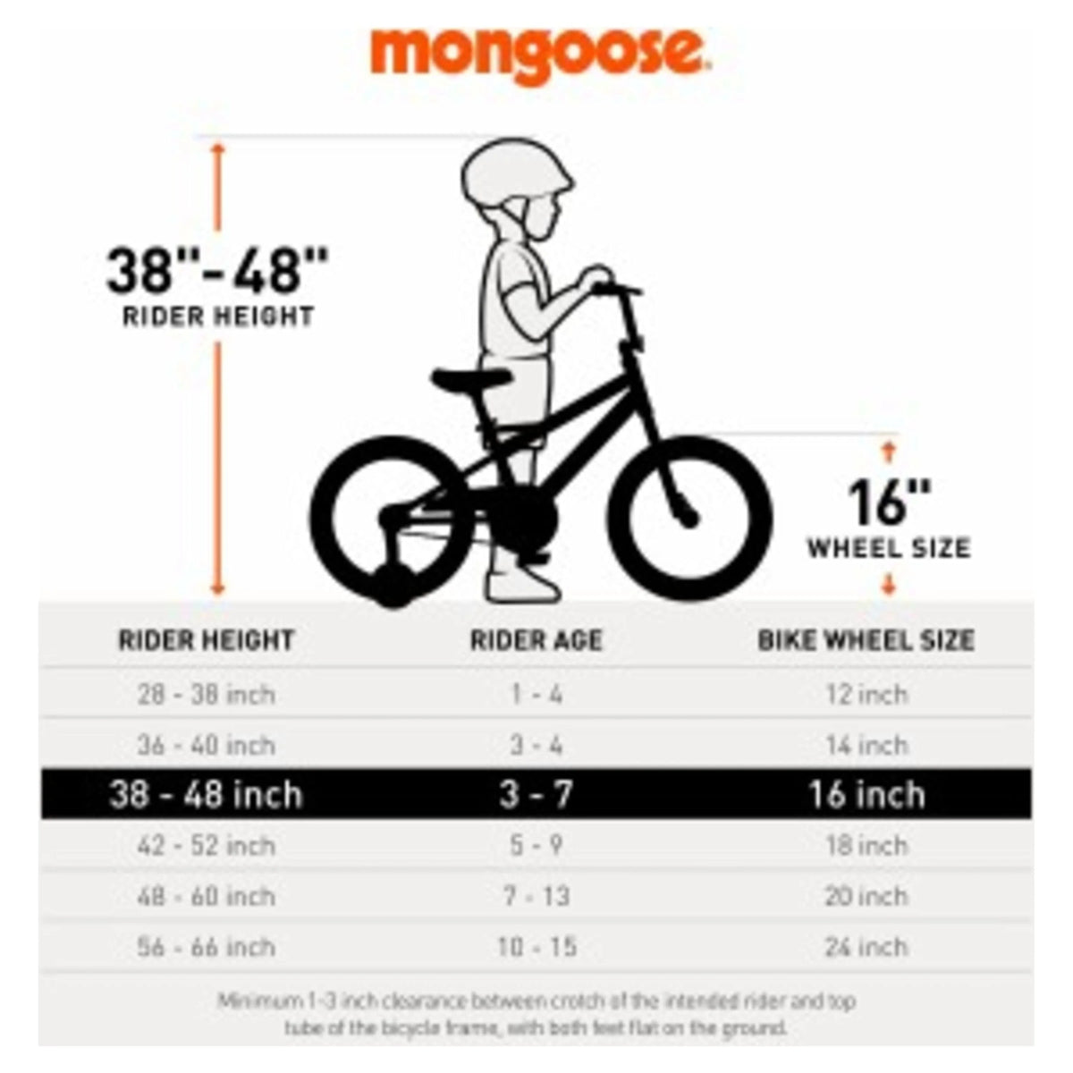 Mongoose 16" Mutant Kid's BMX Bike, Ages 3-5, Black & Orange