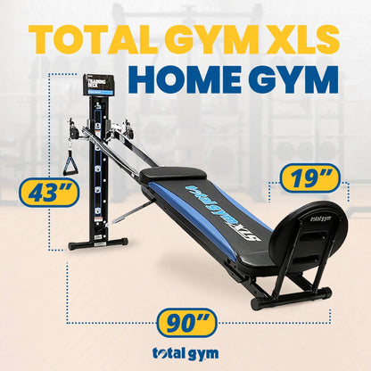 Total Gym XLS Men/Women Universal Fold Home Gym Workout Machine Plus Accessories