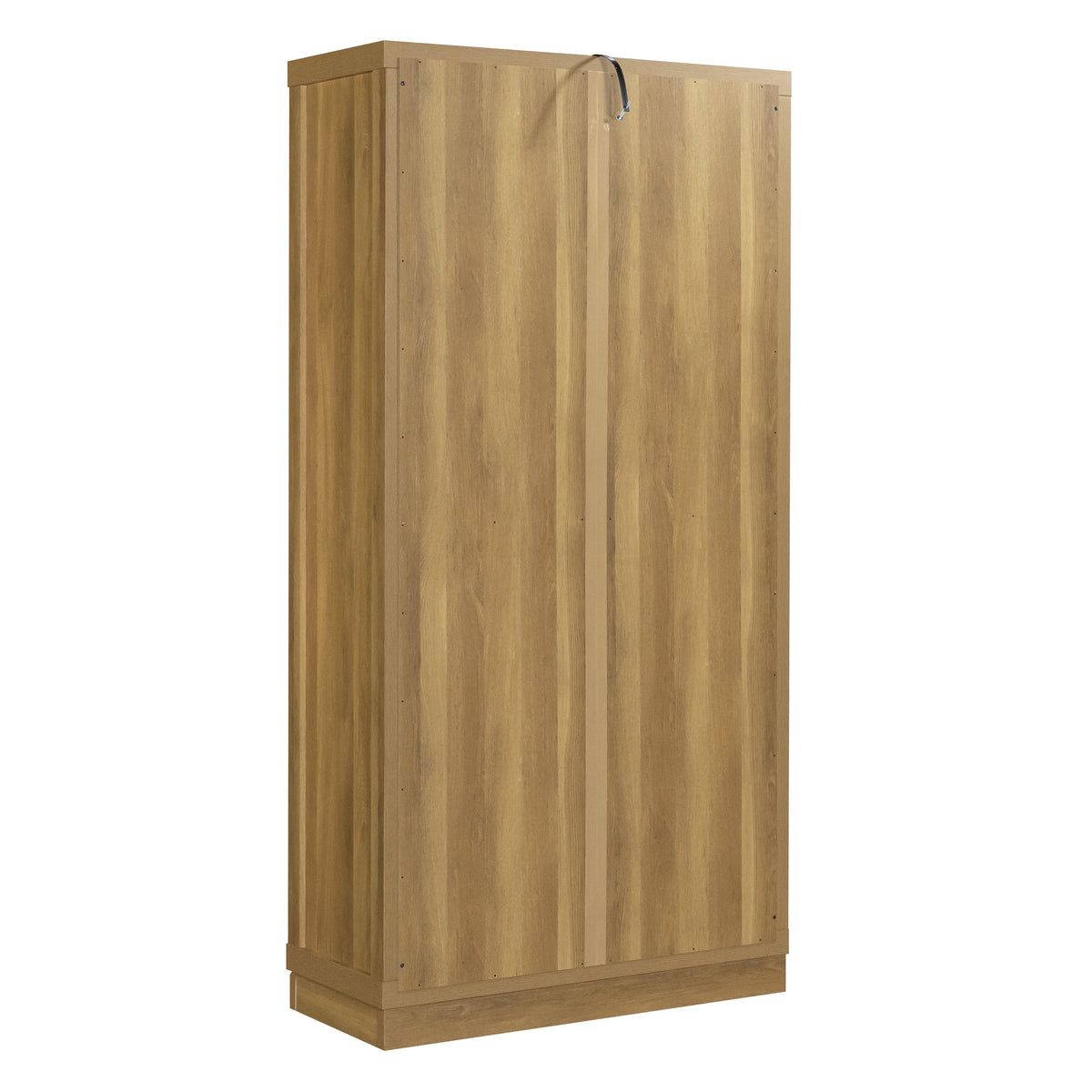 Better Homes & Gardens Ezra Glass Door Storage Accent Cabinet, Warm Walnut finish