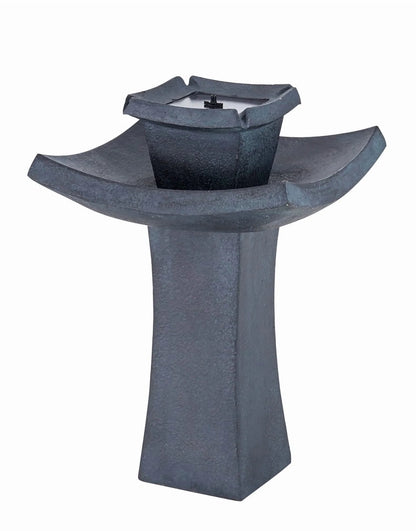 Smart Solar 34252RM1 Mahayana 2-Tier Solar-on-Demand Fountain- Iron