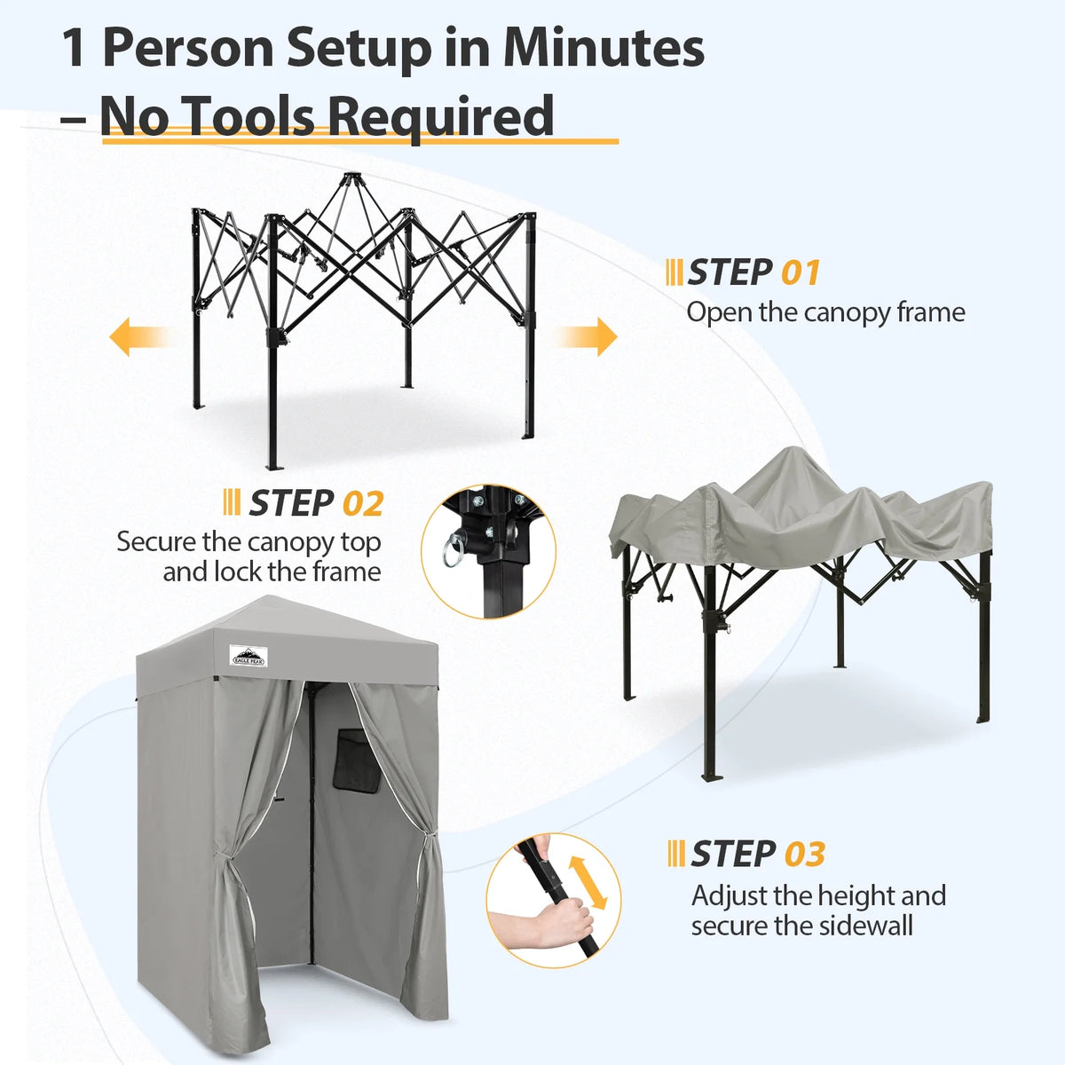 EAGLE PEAK Flex Ultra Compact 4 ft x 4 ft Pop-up Changing Room Canopy, Portable Privacy Cabana