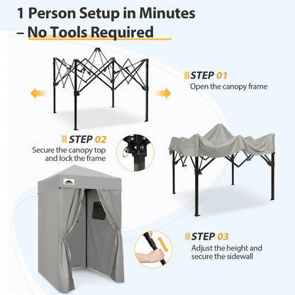 EAGLE PEAK Flex Ultra Compact 4 ft x 4 ft Pop-up Changing Room Canopy, Portable Privacy Cabana