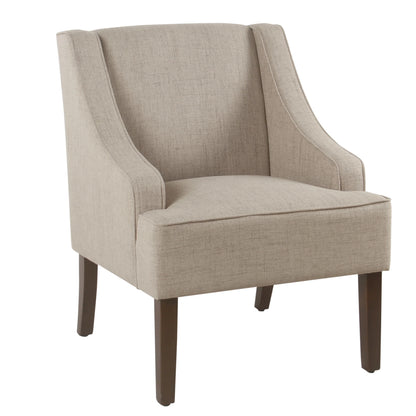 HomePop Classic Swoop Accent Chair - Blue and White Damask