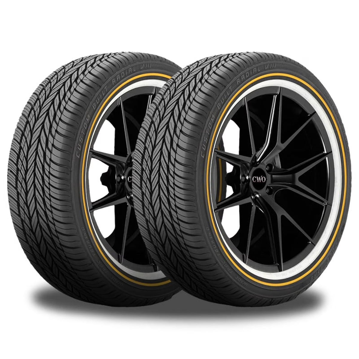 Set of 4 Vogue Custom Built Radial VIII 215/55R17 98V XL White/Gold Sidewall Tires 0.3206.604 / 215/55/17 / 2155517 Fits: 2011-15 Chevrolet Cruze Eco, 2012-14 Toyota Camry Hybrid XLE