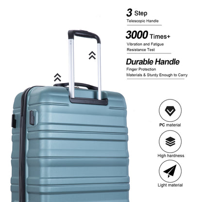 Tripcomp Hardside Luggage Set 3-Piece Set (21/25/29) Lightweight Suitcase 4-Wheeled Suitcase Set(Purple)