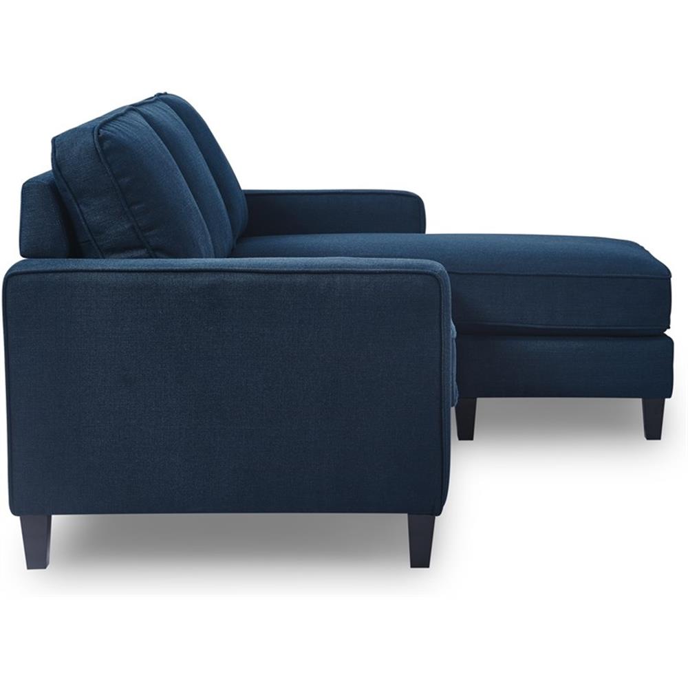 Serta Harmon Square Arm Sectional Navy Blue