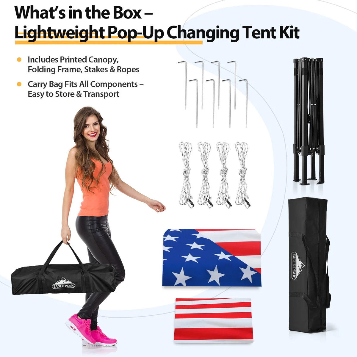 EAGLE PEAK Flex Ultra Compact 4 ft x 4 ft Pop-up Changing Room Canopy, Portable Privacy Cabana