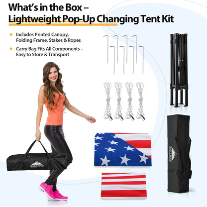EAGLE PEAK Flex Ultra Compact 4 ft x 4 ft Pop-up Changing Room Canopy, Portable Privacy Cabana