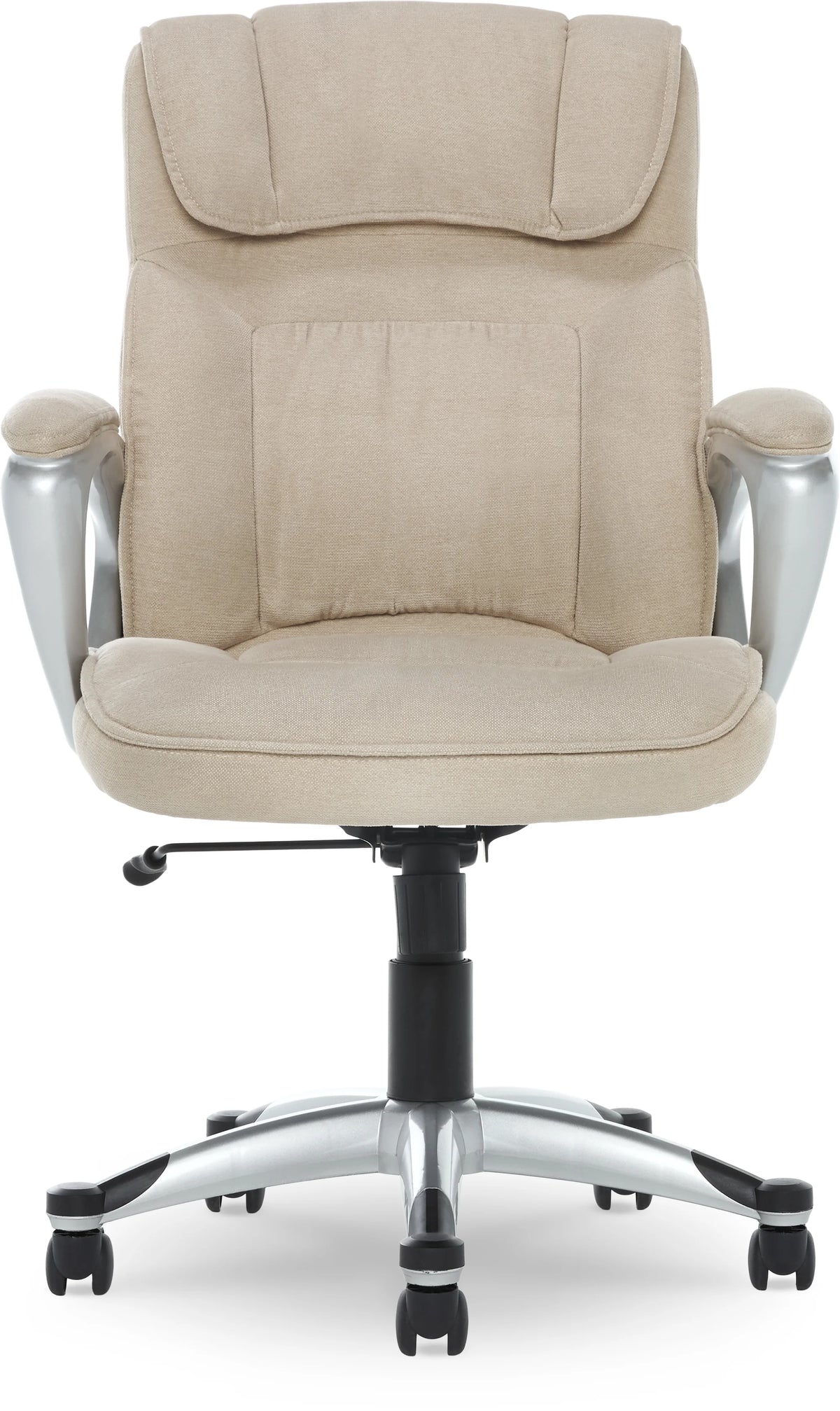 Serta Hannah Office Chair in Fawn Tan Linen Metallic Finish