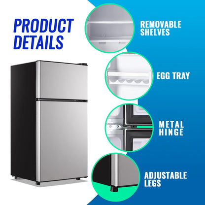 Tacool 2.4 Cu.ft Mini Fridge with Freezer, Small Refrigerator Apartment Size Fridge Black, NEW