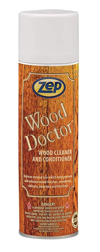 Zep Wood Doctor Professional Furniture Cleaner and Polish - 16 oz (Case of 12) 6701- Excellent for Woodwork, Cabinets, Floors