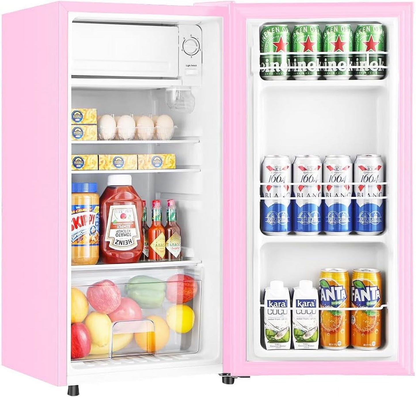HUMSURE 3.1 Cu.ft Mini Fridge with Freezer, Single Door Compact Refrigerator for Dorm, Office