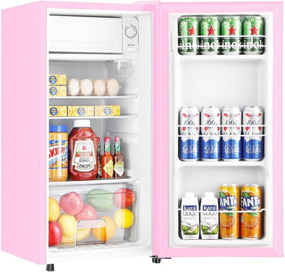 HUMSURE 3.1 Cu.ft Mini Fridge with Freezer, Single Door Compact Refrigerator for Dorm, Office