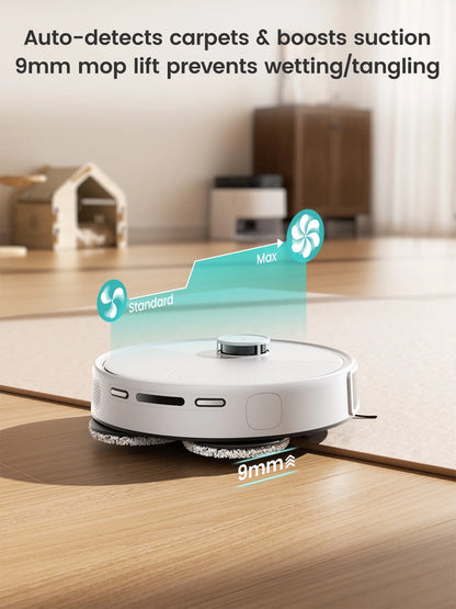 Lefant M3L Robot Vacuum and Mop, 12000Pa Suction, All-in-One Base Station, Anti-Tangle Brushes & Dual Spinning Mop, Self-Emptying & Refilling, LIDAR Navigation