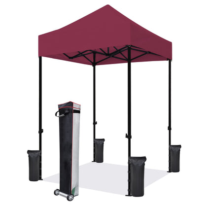 Eurmax 5x5 Pop up Canopy Outdoor Heavy Duty Tent,Ruby