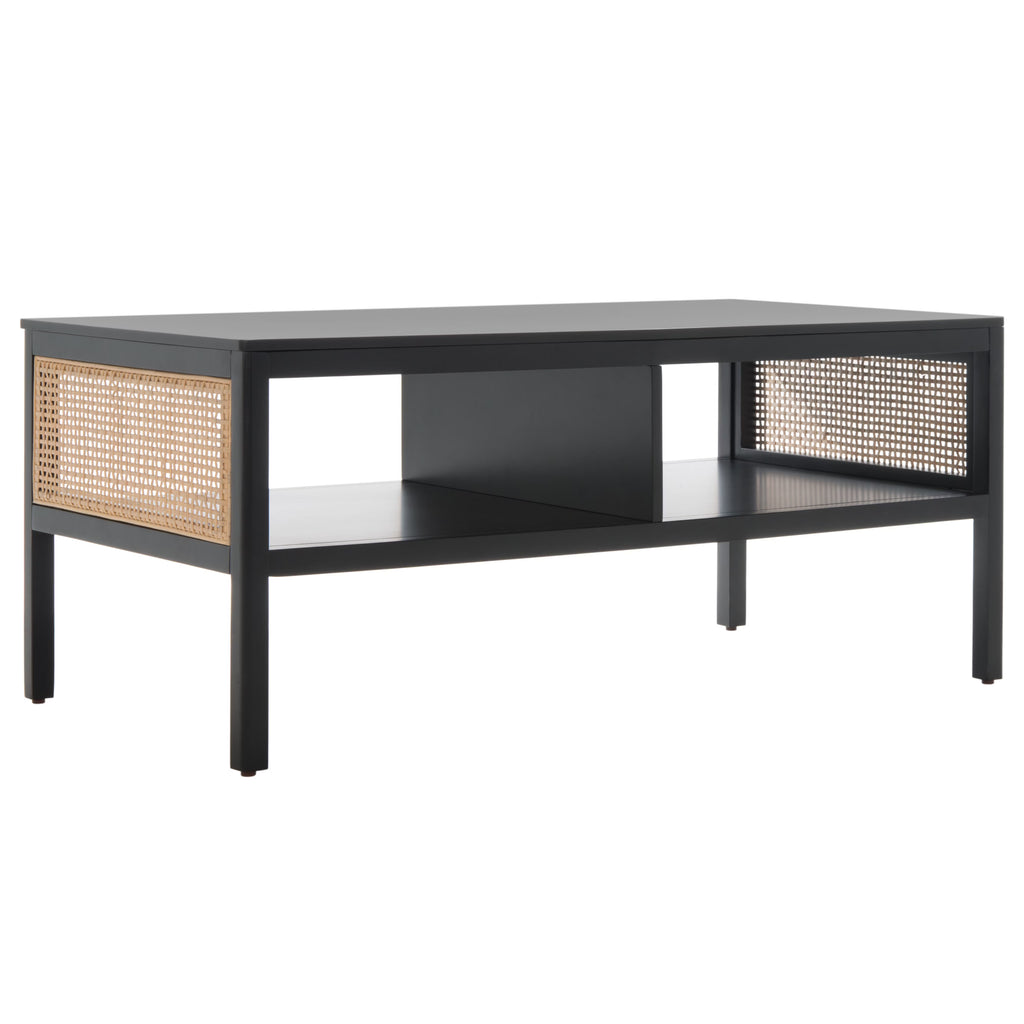 SAFAVIEH Miya Solid 2 Shelf Coffee Table Wood, Natural