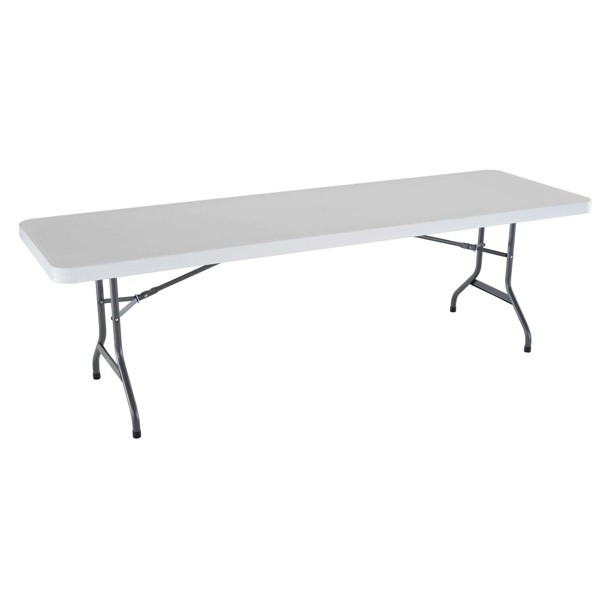 Lifetime Combo Set of (4) 8-Foot Rectangle Folding Tables & (32) Chairs, Indoor/Outdoor Use, White (80147)
