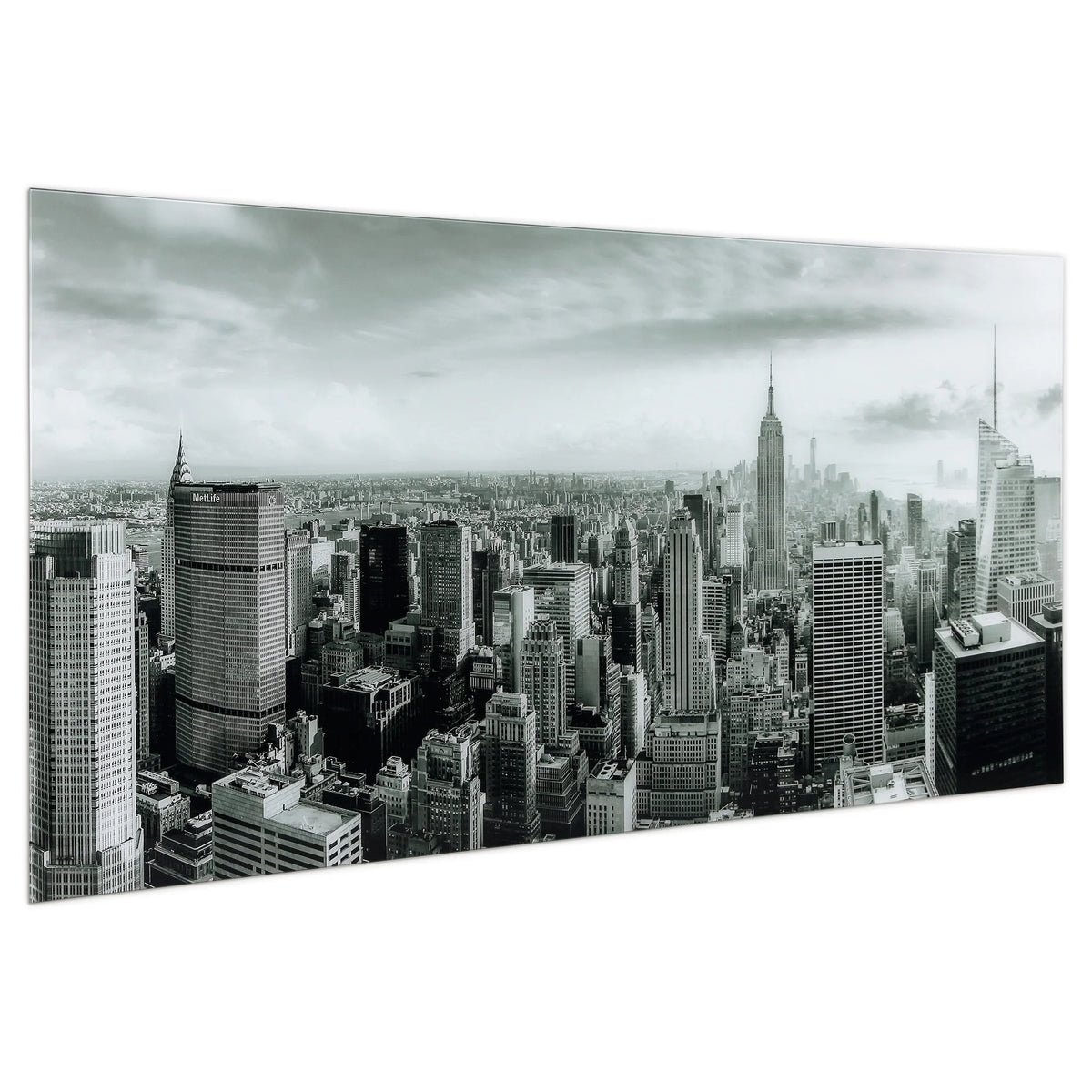 Empire Art Direct Blue Splash Frameless Free Floating Tempered Glass Panel Graphic Wall Art, 72" x 36", Ready to Hang