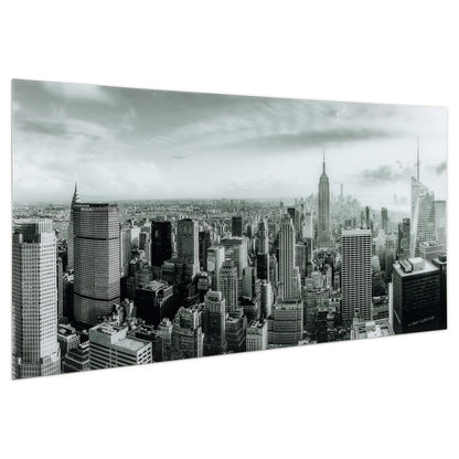 Empire Art Direct Blue Splash Frameless Free Floating Tempered Glass Panel Graphic Wall Art, 72" x 36", Ready to Hang