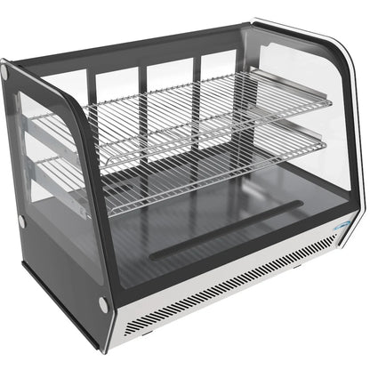 KoolMore - CDC-5C-BK 35" NSF Commercial Countertop Refrigerator Display Case Merchandiser with LED Lighting - 5.6 cu. ft, Black and Stainless Steel (858154008317)