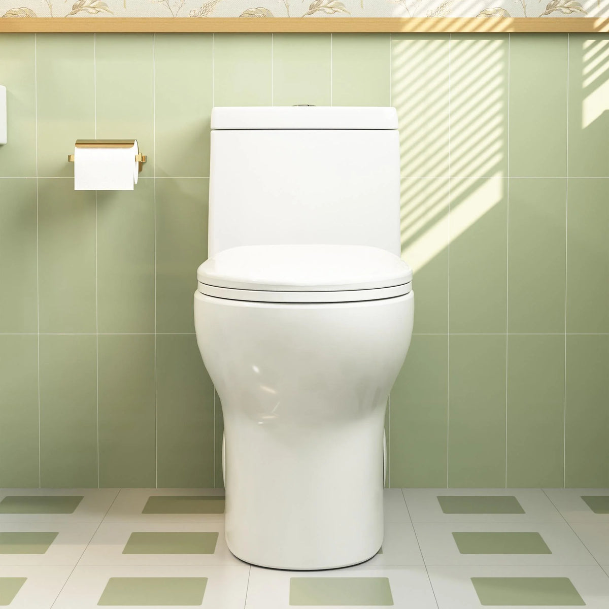 DeerValley Ally 10 in. Rough in Size 1-Piece 0.8/1.28 GPF Dual Flush Elongated Toilet in White, Seat Included