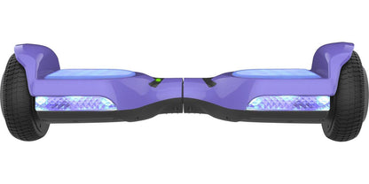 Voyager HoverBeam Purple Hoverboard with Light-up Wheels and Footboard. 185lb limit.