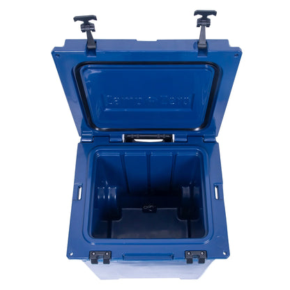Camp-Zero 50 - 52 Qt. Premium Chest Cooler with Easy-Roll Wheels Navy Blue