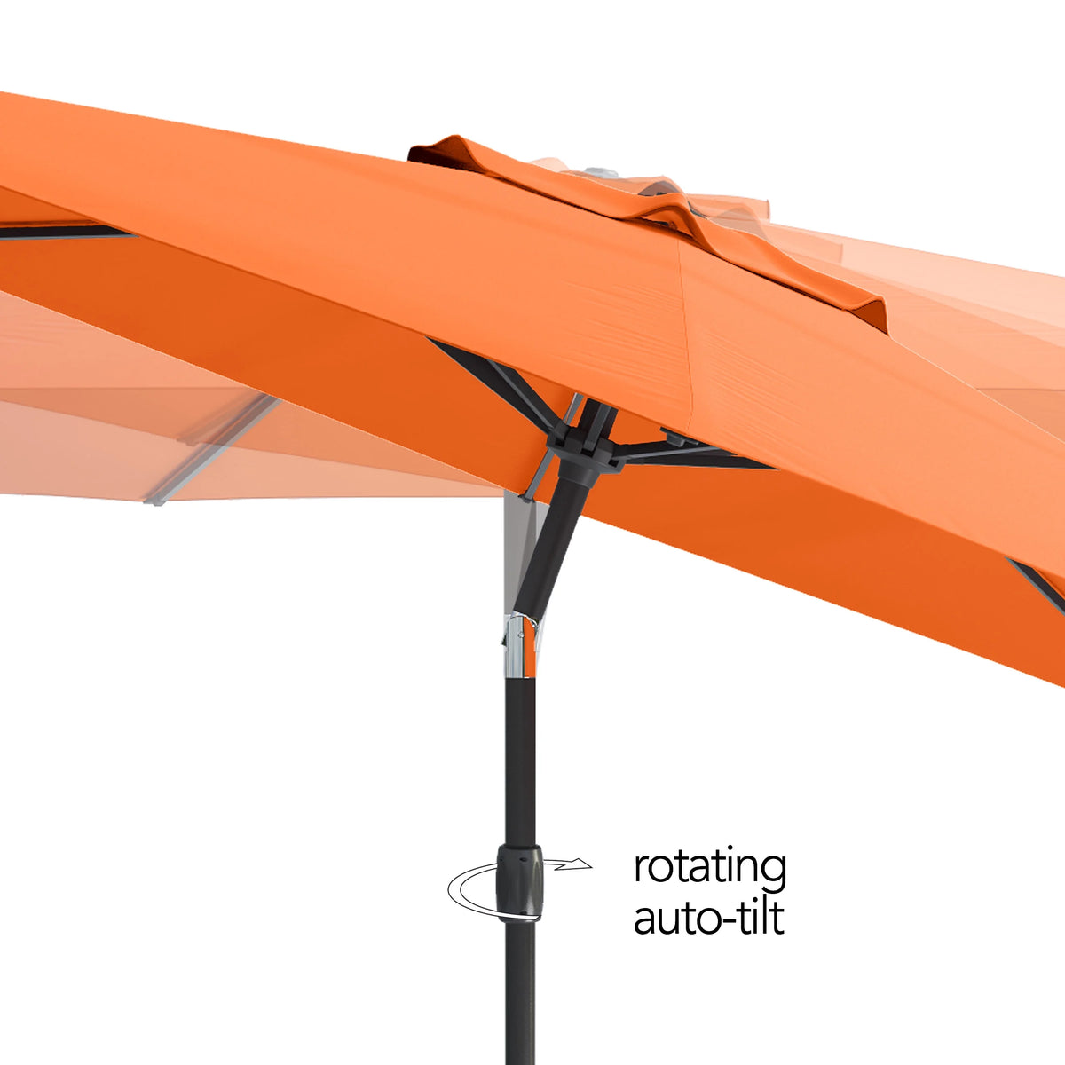 CorLiving 10 Foot Wind Resistant Patio Umbrella, Outdoor Parasol with Crank Tilt, Round Market Umbrella for Patio, Umbrella with Crank, Tilt Umbrella, Outdoor Umbrella, Turquoise