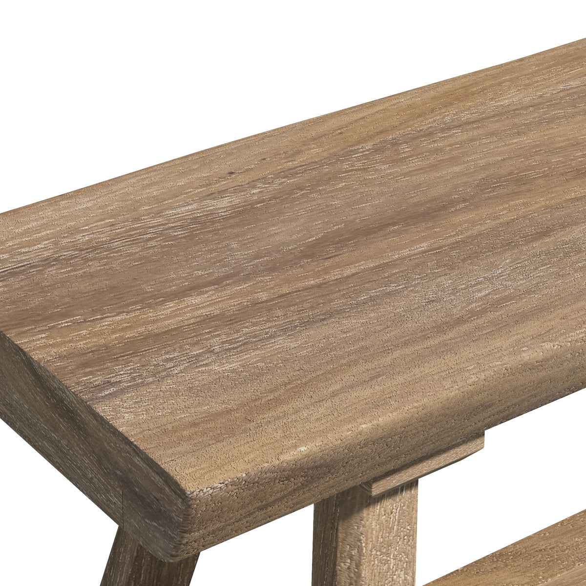 39" Solid Wood Bench, Rustic Farmhouse Wood Dining Room & Entryway Bench Seat for Indoors and Outdoors