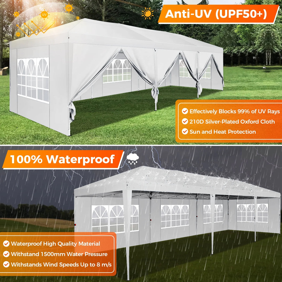 SANOPY 10'x10' EZ Pop Up Canopy Tent Outdoor Party Instant Shelter Portable Folding Beach Canopy with 4 Sandbag & Carrying Bag, Black