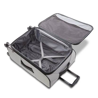 American Tourister X-Lite 3-Piece Luggage Set with Spinner Wheels - Light Grey