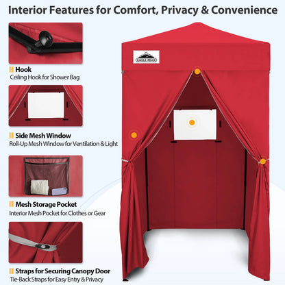 EAGLE PEAK Flex Ultra Compact 4 ft x 4 ft Pop-up Changing Room Canopy, Portable Privacy Cabana