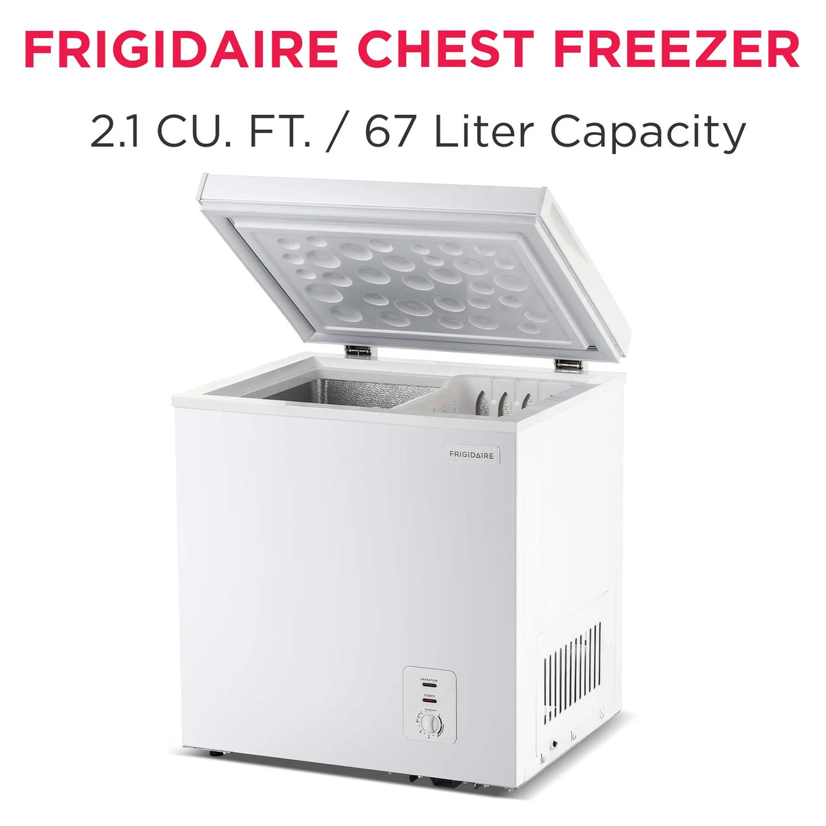 Frigidaire, 2.1 Cu. Ft. Chest Freezer, White