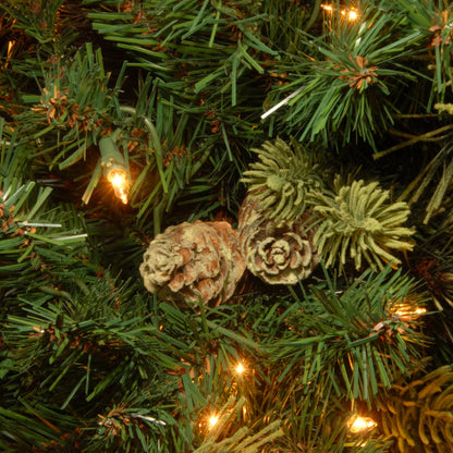 9 ft Pre-Lit Carolina Pine Slim Artificial Christmas Tree with 800 Clear Lights, Slim Profile