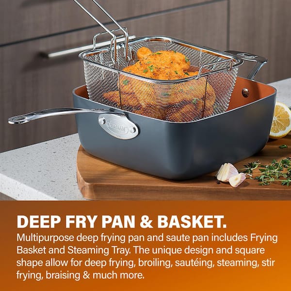 20-Piece Aluminum Ti-Ceramic Nonstick Cookware and Bakeware Set in Graphite