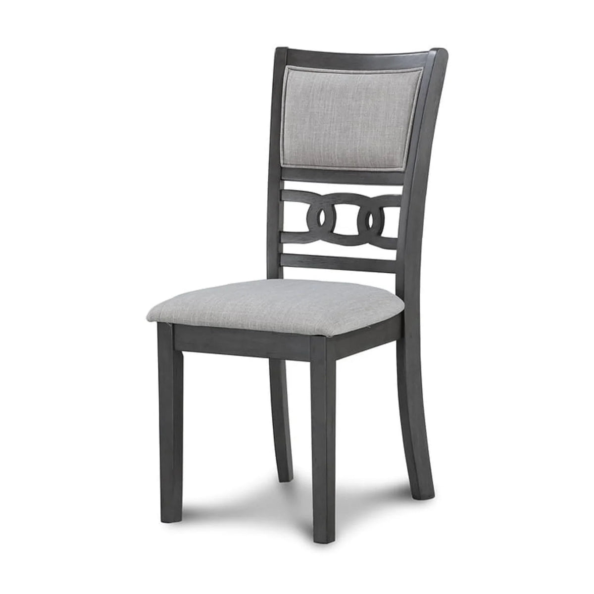 New Classic Gia 3 Piece Contemporary Rubberwood Dining Table Set, Gray