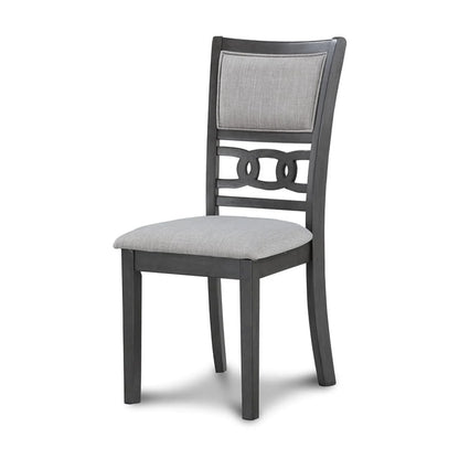 New Classic Gia 3 Piece Contemporary Rubberwood Dining Table Set, Gray