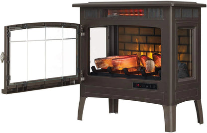 Duraflame 3D Black Infrared Electric Fireplace Stove with Remote Control - DFI-5010-01