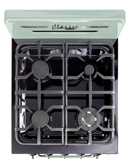 Unique Classic Retro 24" 2.9 cu/ft Freestanding Gas Range with Convection Oven and Sealed Burners