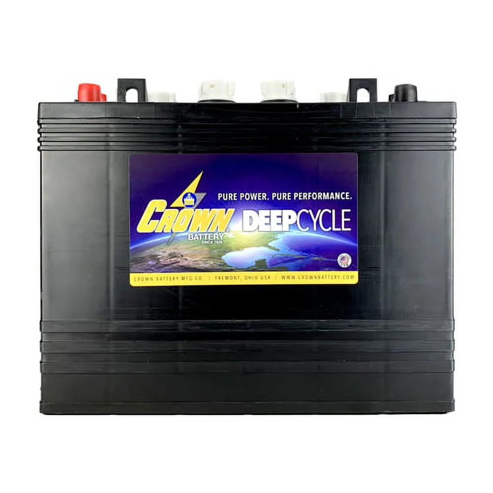 4 Pack, 48V - 12 Volt Golf Cart Batteries - Crown Battery T-1275 Club Car EzGo