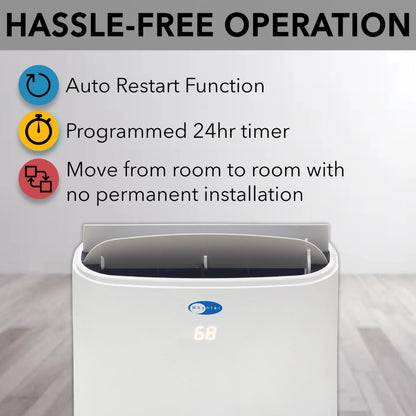 Whynter 14000 BTU Air Conditioner, Dehumidifier, Heater and Fan with HEPA and Carbon Filter for 500 sq ft