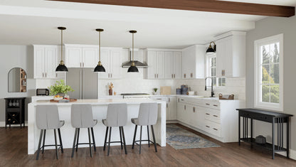 Design House Brookings Ready to Assemble Wood Shaker 2-Door and 2-Drawer Kitchen Base Cabinet (48 x 34.5 x 24), Sherwin Williams? White