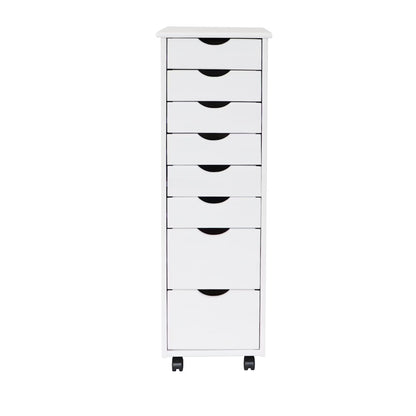 Adeptus Solid Wood 6+2 Drawer Roll Cart