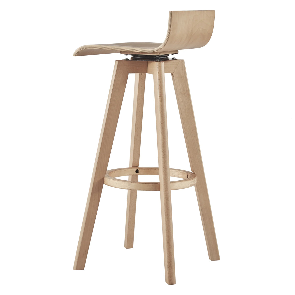 Weston Home Aleksi Modern Wood 29-inch Swivel Bar Stool, Set of 2, Natural